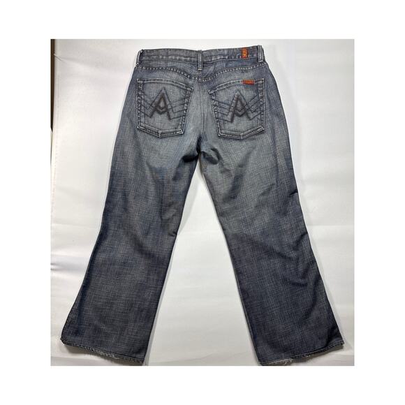 7 For All Mankind Women's A Pocket Bootcut Blue Denim Jeans - 32 (30x25) - Picture 2 of 6
